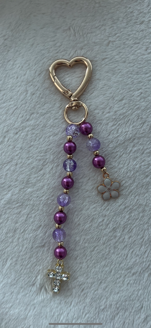 Porte-clés chrétien “Gabrielle” – Douceur et Foi au quotidien